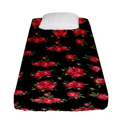 Red Roses Fitted Sheet (single Size) by designsbymallika