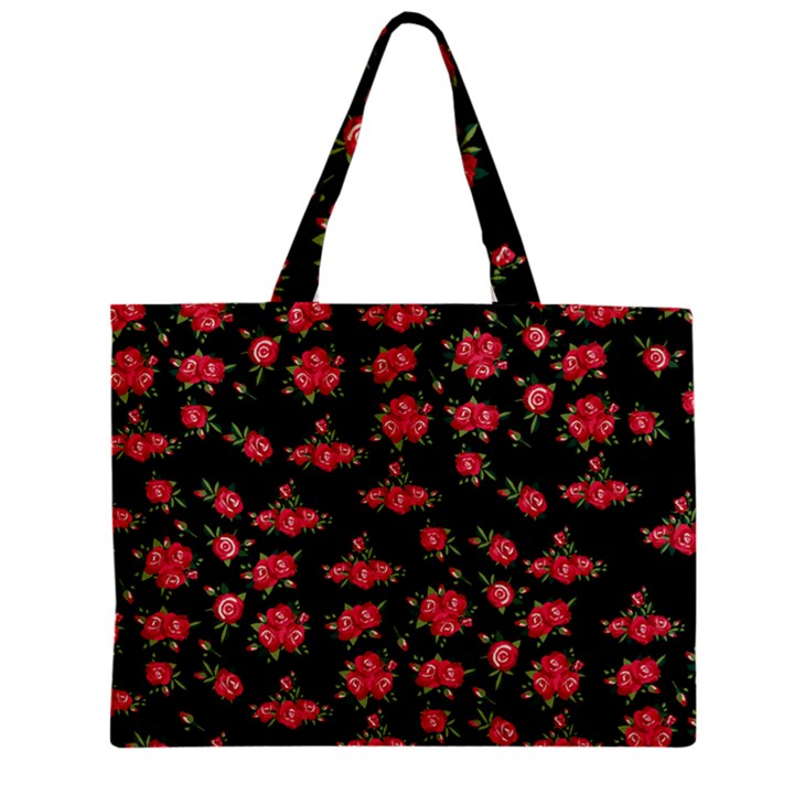 Red Roses Zipper Mini Tote Bag