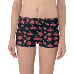 Red Roses Reversible Boyleg Bikini Bottoms by designsbymallika