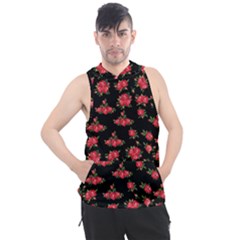 Red Roses Men s Sleeveless Hoodie by designsbymallika