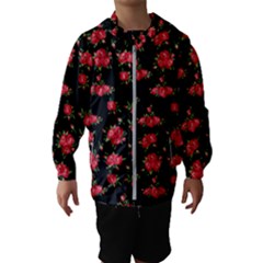 Red Roses Kids  Hooded Windbreaker by designsbymallika