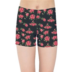 Red Roses Kids  Sports Shorts by designsbymallika