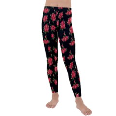 Red Roses Kids  Lightweight Velour Leggings