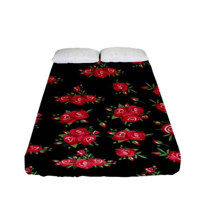 Red Roses Fitted Sheet (Full/ Double Size)