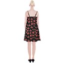 Red Roses Spaghetti Strap Velvet Dress View2