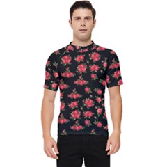 Red Roses Men s Short Sleeve Rash Guard by designsbymallika