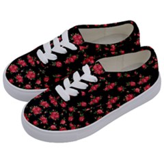 Red Roses Kids  Classic Low Top Sneakers by designsbymallika