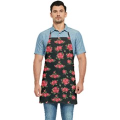 Red Roses Kitchen Apron by designsbymallika