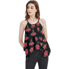 Red Roses Flowy Camisole Tank Top by designsbymallika