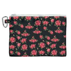 Red Roses Canvas Cosmetic Bag (xl) by designsbymallika