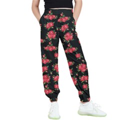 Red Roses Kids  Elastic Waist Pants by designsbymallika