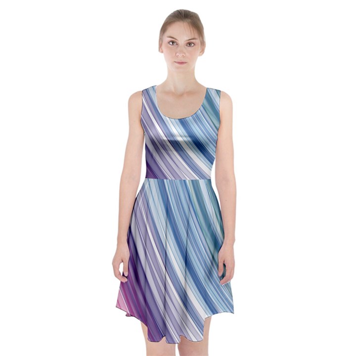 Rainbow stripes Racerback Midi Dress