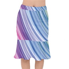 Rainbow Stripes Short Mermaid Skirt by Dazzleway