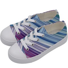 Rainbow Stripes Kids  Low Top Canvas Sneakers by Dazzleway