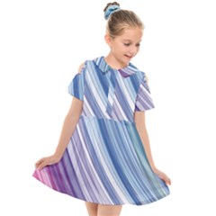 Rainbow Stripes Kids  Short Sleeve Shirt Dress by Dazzleway