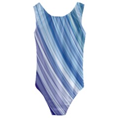 Rainbow Stripes Kids  Cut-out Back One Piece Swimsuit by Dazzleway