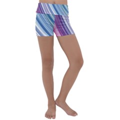 Rainbow Stripes Kids  Lightweight Velour Yoga Shorts by Dazzleway