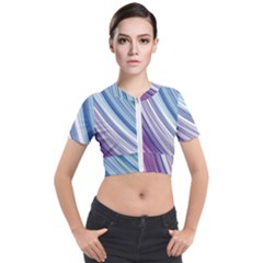 Rainbow Stripes Short Sleeve Cropped Jacket by Dazzleway