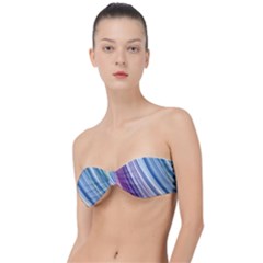 Rainbow Stripes Classic Bandeau Bikini Top  by Dazzleway