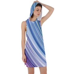 Rainbow Stripes Racer Back Hoodie Dress by Dazzleway