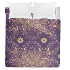 Gold And Purple Duvet Cover Double Side (queen Size) by Dazzleway