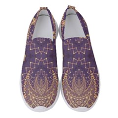 Gold And Purple Women s Slip On Sneakers by Dazzleway