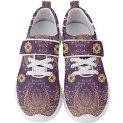 Gold And Purple Men s Velcro Strap Shoes by Dazzleway