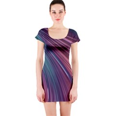 Metallic Rainbow Short Sleeve Bodycon Dress by Dazzleway