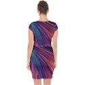 Metallic rainbow Capsleeve Drawstring Dress  View2