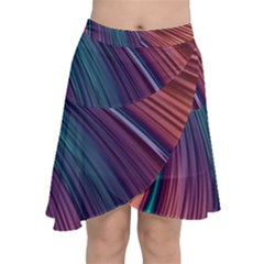 Metallic Rainbow Chiffon Wrap Front Skirt by Dazzleway