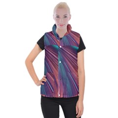 Metallic Rainbow Women s Button Up Vest by Dazzleway