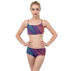 Metallic Rainbow Layered Top Bikini Set by Dazzleway