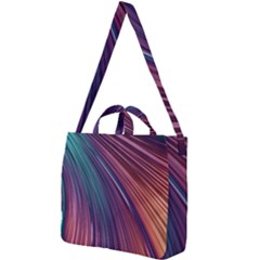 Metallic Rainbow Square Shoulder Tote Bag by Dazzleway