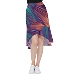 Metallic Rainbow Frill Hi Low Chiffon Skirt by Dazzleway