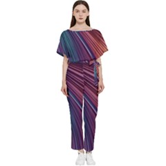 Metallic Rainbow Batwing Lightweight Jumpsuit by Dazzleway