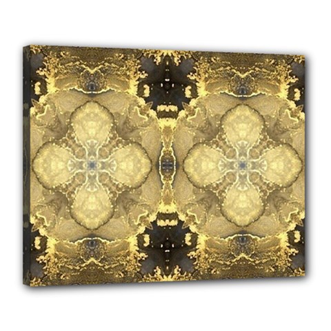 Black And Gold Canvas 20  X 16  (stretched) by Dazzleway