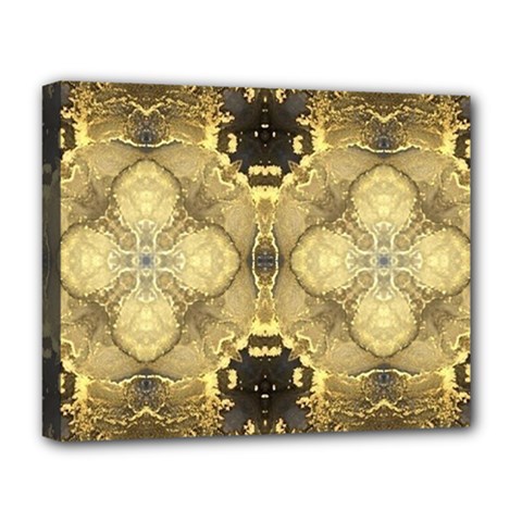 Black And Gold Deluxe Canvas 20  X 16  (stretched) by Dazzleway