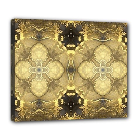 Black And Gold Deluxe Canvas 24  X 20  (stretched) by Dazzleway