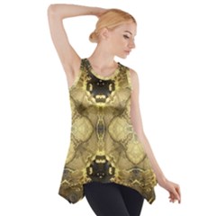 Black And Gold Side Drop Tank Tunic by Dazzleway