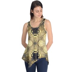 Black And Gold Sleeveless Tunic by Dazzleway