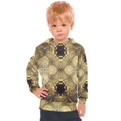 Black And Gold Kids  Hooded Pullover by Dazzleway