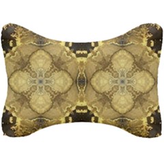 Black And Gold Seat Head Rest Cushion by Dazzleway