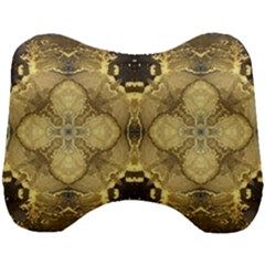 Black And Gold Head Support Cushion by Dazzleway