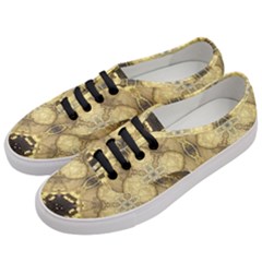 Black And Gold Women s Classic Low Top Sneakers by Dazzleway