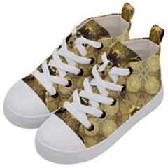 Black And Gold Kids  Mid-top Canvas Sneakers by Dazzleway