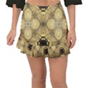 Black and gold Fishtail Mini Chiffon Skirt View1