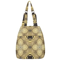 Black And Gold Center Zip Backpack by Dazzleway