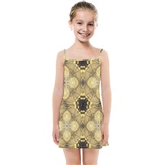 Black And Gold Kids  Summer Sun Dress by Dazzleway