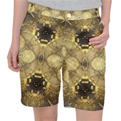 Black And Gold Pocket Shorts by Dazzleway