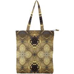 Black And Gold Double Zip Up Tote Bag by Dazzleway